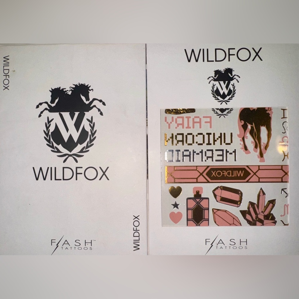 New Rare Flash Tattoo X Wildfox two packs of temporary jewelry tattoos